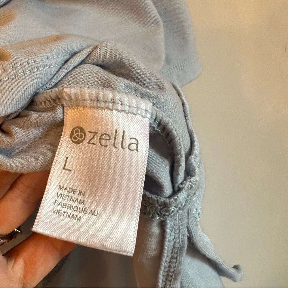 Zella Blue Long Sleeve Hi-Low Activewear T-Shirt | L - Picture 5 of 9